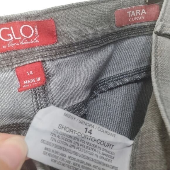 GLO GLORIA VANDERBILT Womens Jeans SZ 14S Tara Curvy Gray High Rise Straight Leg - Picture 10 of 12